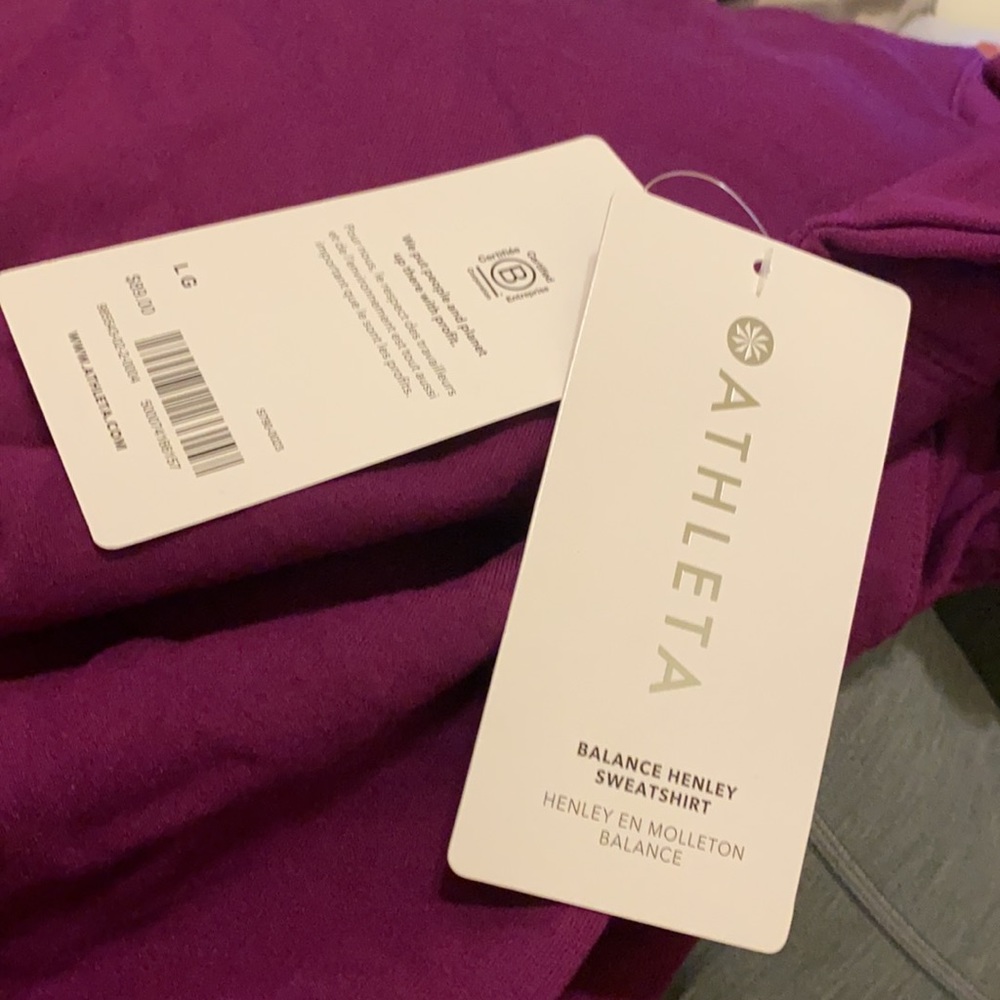 Athleta Balance Henley Sweatshirt - Picture 6 of 7
